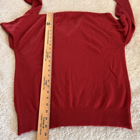 Vintage V-Neck Sweater Small Red Long Sleeve Knit Orlon Acrylic USA Par Four - Picture 8 of 9